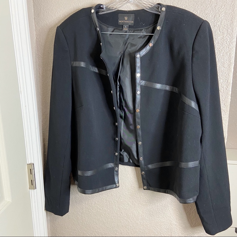 Worthington Black Blazer. Black Jacket. XL.